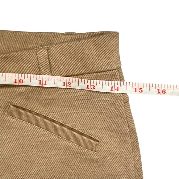 Zara Equestrian Riding Pants Brown Patch Quiet Luxury Preppy Chic Size Medium - Picture 5 of 14